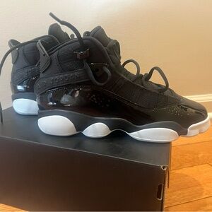 Jordan Kids Black and White Sneakers